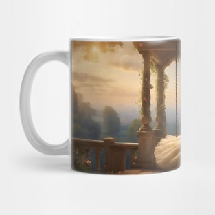 Baroque swing love couple at sunset AI generated Mug